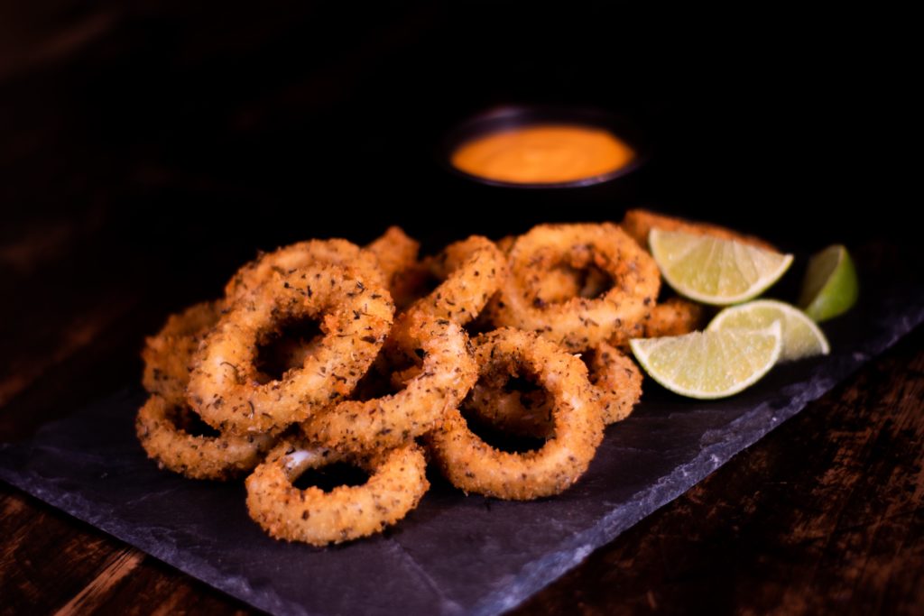 Calamari served on plate